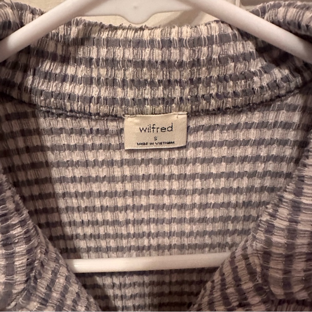 Aritzia Lilac Gingham Button Up - image 2